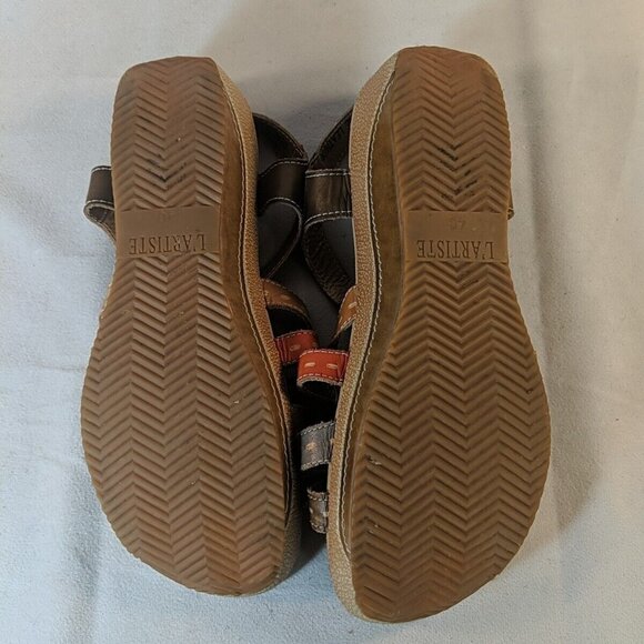 Spring Step L'Artiste Cloe Sandals 40 Leather Womens 8.5 9 Brown Tan Khaki Shoes - Picture 12 of 12